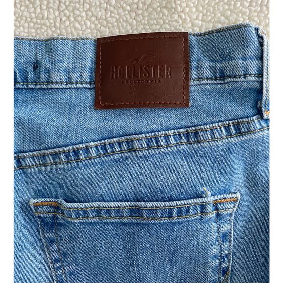 HOLLISTER Epic Flex Slim Straight Jeans Men’s 30X32 W34L32 Stone Wash Denim# - Picture 8 of 9